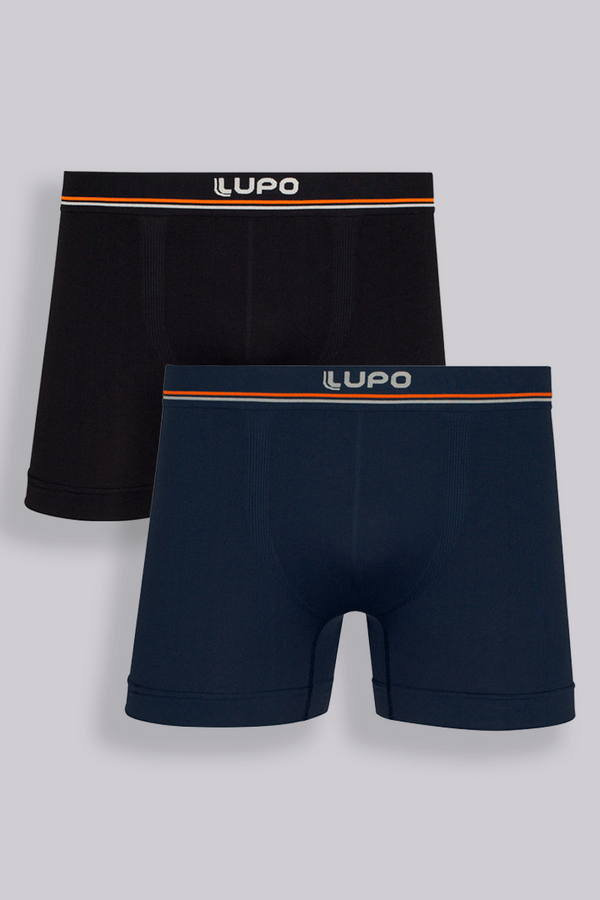Kit com 2 Cuecas Adulto Boxer Microfibra Cós Uni Faixa Lupo
