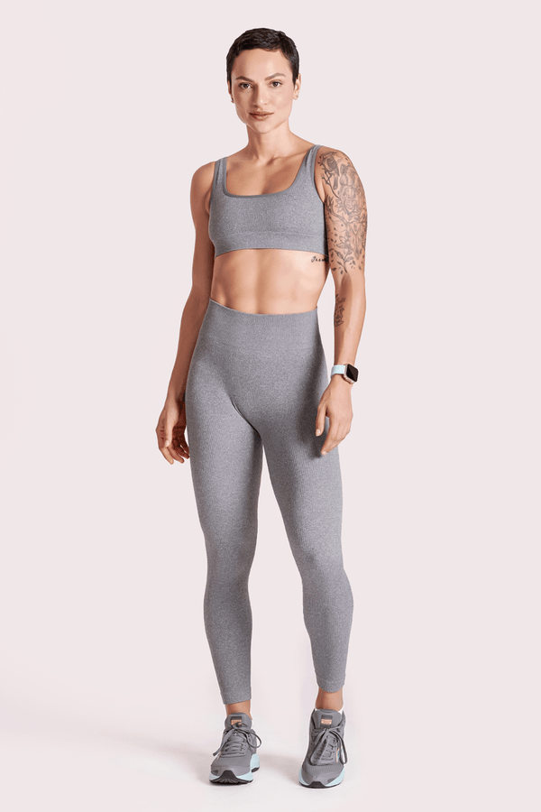 Conjunto Top e Calça Legging Canelada Seamless