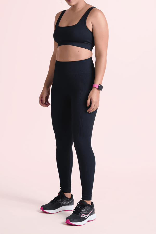 Calça Legging Basic Sem Costura Canelada