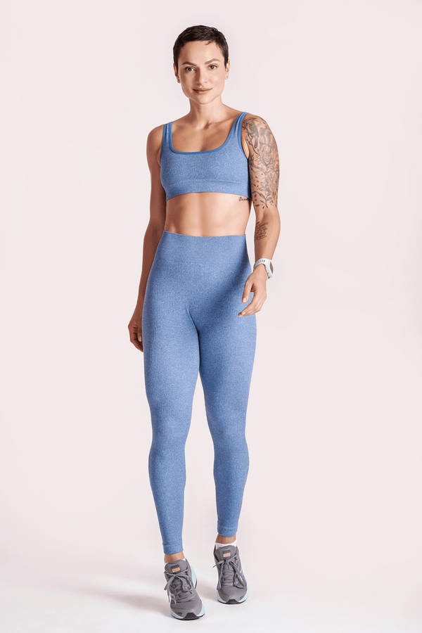 Conjunto Top e Calça Legging Canelada Seamless